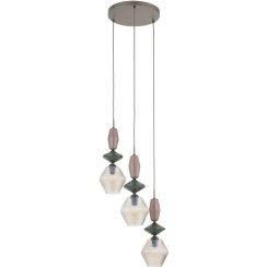 TK Lighting Zen New Brown Pendelleuchte 3x10 W braun-beige 11867