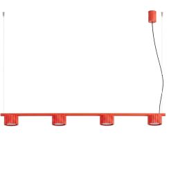 Sollux Lighting Aura Pendelleuchte 4x10 W rot SL.2708