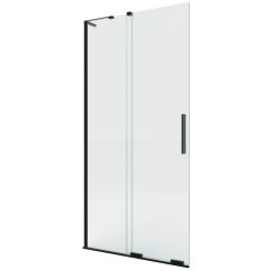 New Trendy Smart Black Walk-In Duschwand 90 cm schwarz Matte/durchsichtiges Glas EXK-4190-WL