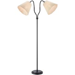 Markslöjd Veya Stehlampe 2x60 W schwarz-beige 109300