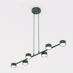 Emibig Megara Pendelleuchte 6x10 W grün 1844/6
