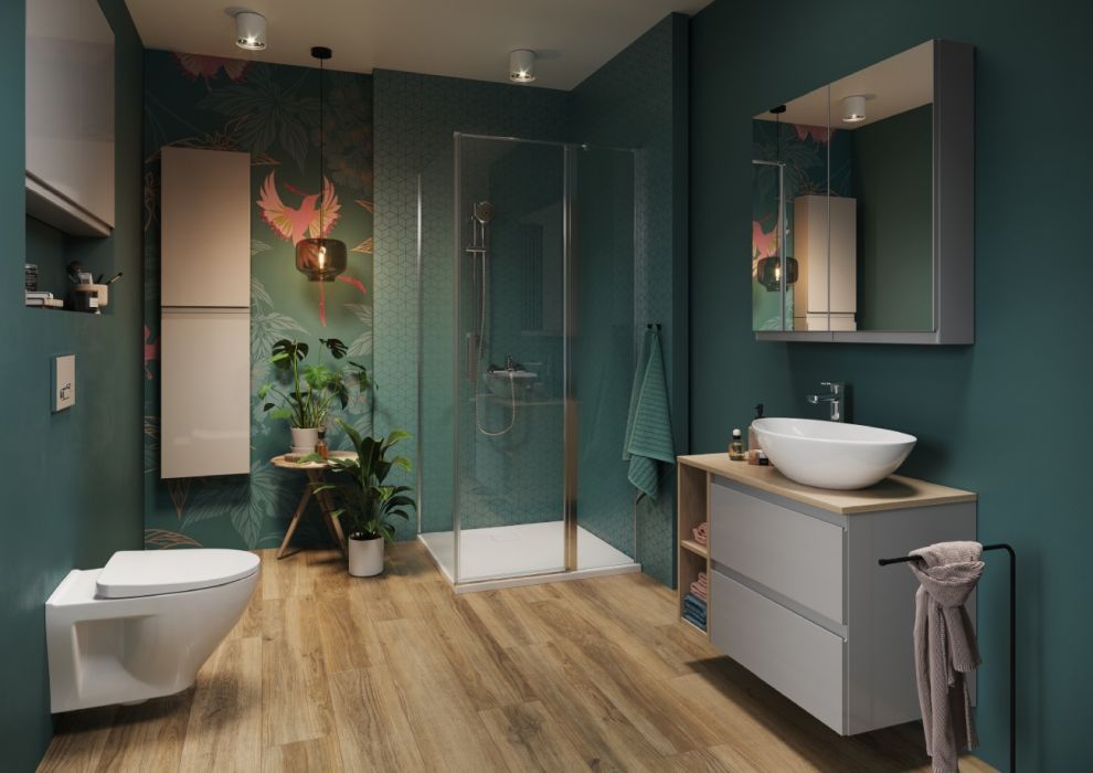 Dynamisches, modernes Bad