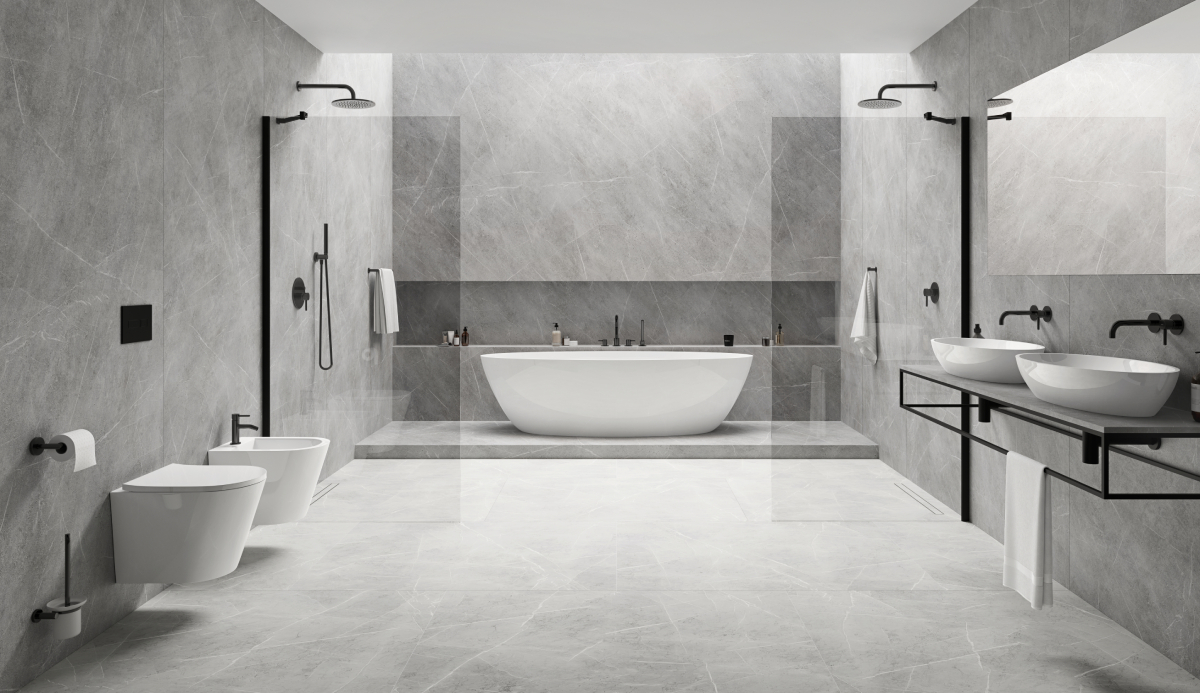 Industrie-Bad mit Betonoptik